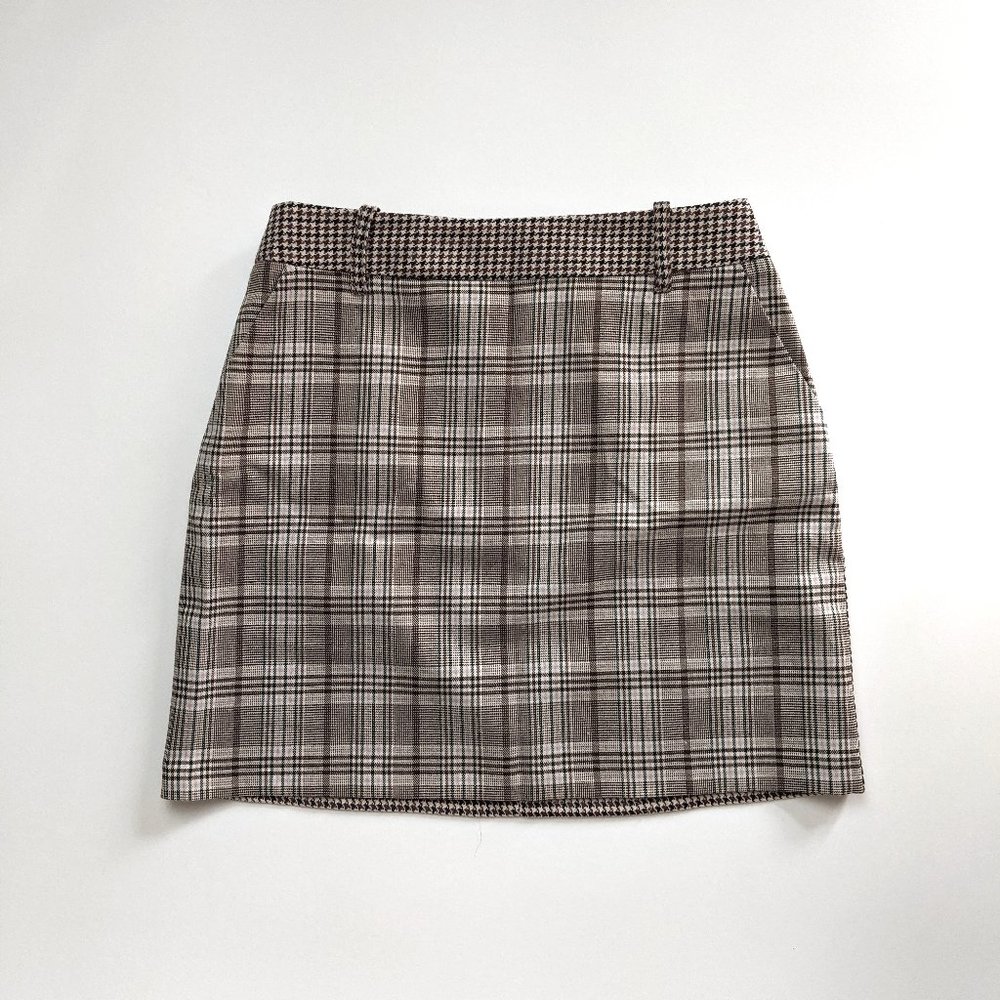 Topshop Mix Check Jojo Miniskirt